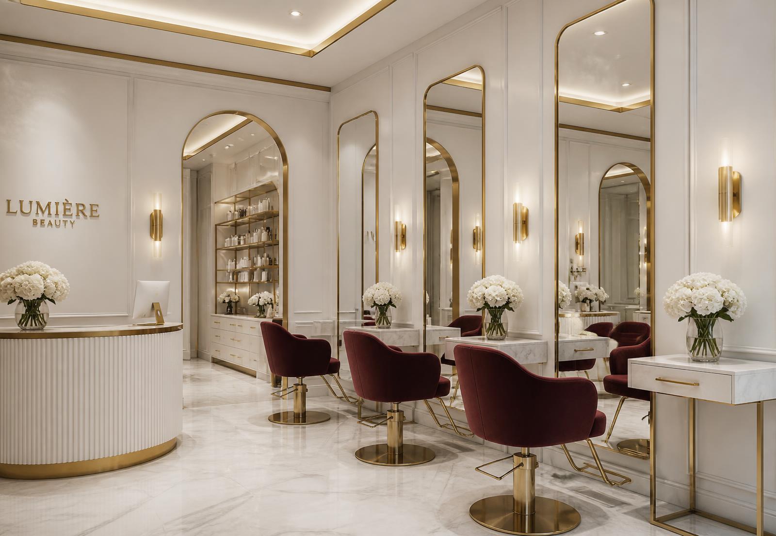 Interior elegant al salonului W Beauty Studio din Cluj-Napoca